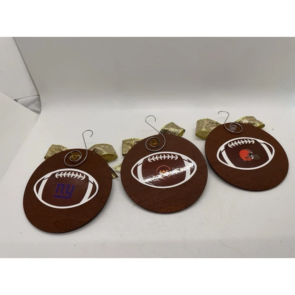 NFL Football Christmas Ornament Lot Mini Helmets Logo Ornaments‎ Gnome Holiday